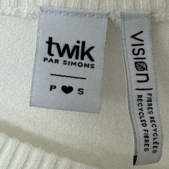 Twik cropped sweater, white - Picture 2 of 3